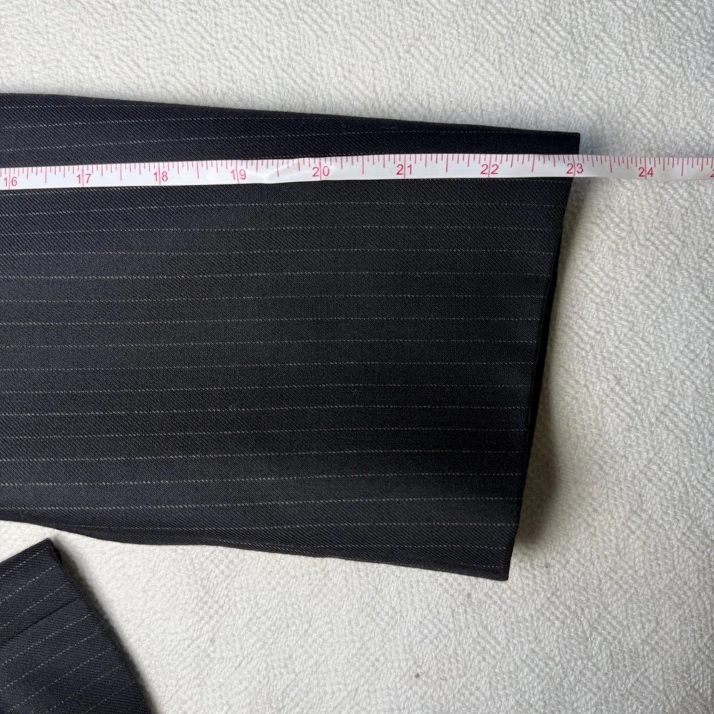 Hickey Freeman Collection Mens 38 Short Wool Cashmere Pinstripe Blazer USA Made